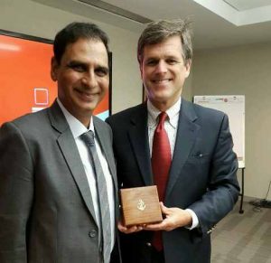 Dr Kartikay Saini with Mr. Tim Shriver Chairman, Special Olympics International