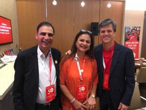 Dr Kartikay Saini with Mr. Tim Shriver and Ms. Bakhtawar Saini at Global Leadership Conference Singapore