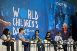 Dr Kartikay saini represented the Special Olympics Bharat as the Panelist along with cricketer Sachin Tendulkar at UNICEF world Children’s Day 2017