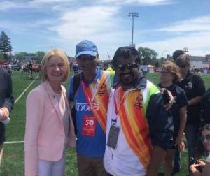 Kartikay Saini with Ms. Mary Davis CEO Special Olympics International