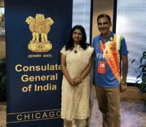 Kartikay Saini with UN Consulate General of India in Chicago