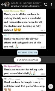 Parent feedback on Annual Camp for grade XI (3)