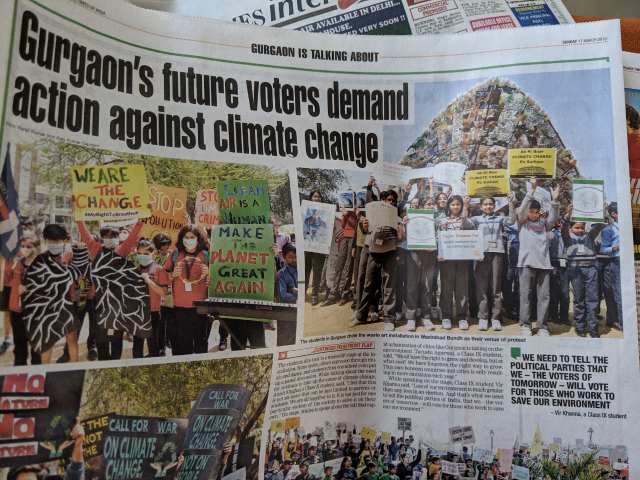 Media coverage by Times of India - Scottish High Students protest for climate breakdown (1)