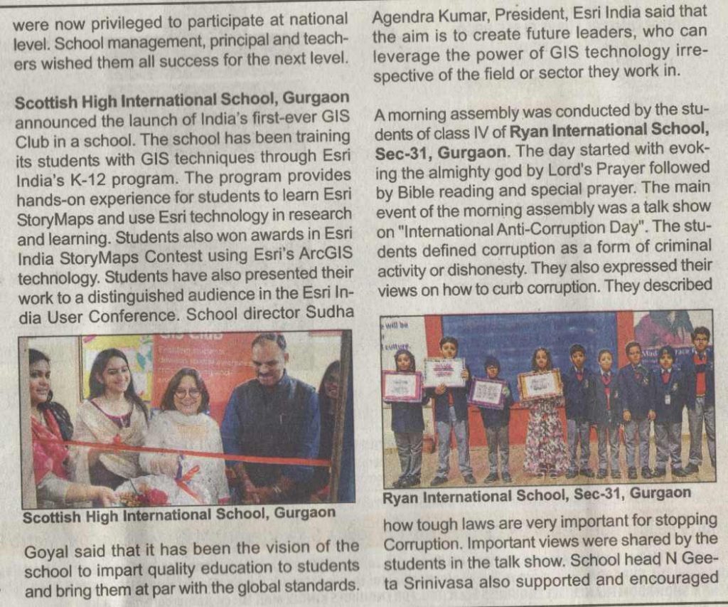 Scottish-High-Launches-‘GIS-CLUB’-News-Coverage-by-Punjab-Kesari-Times-NIE