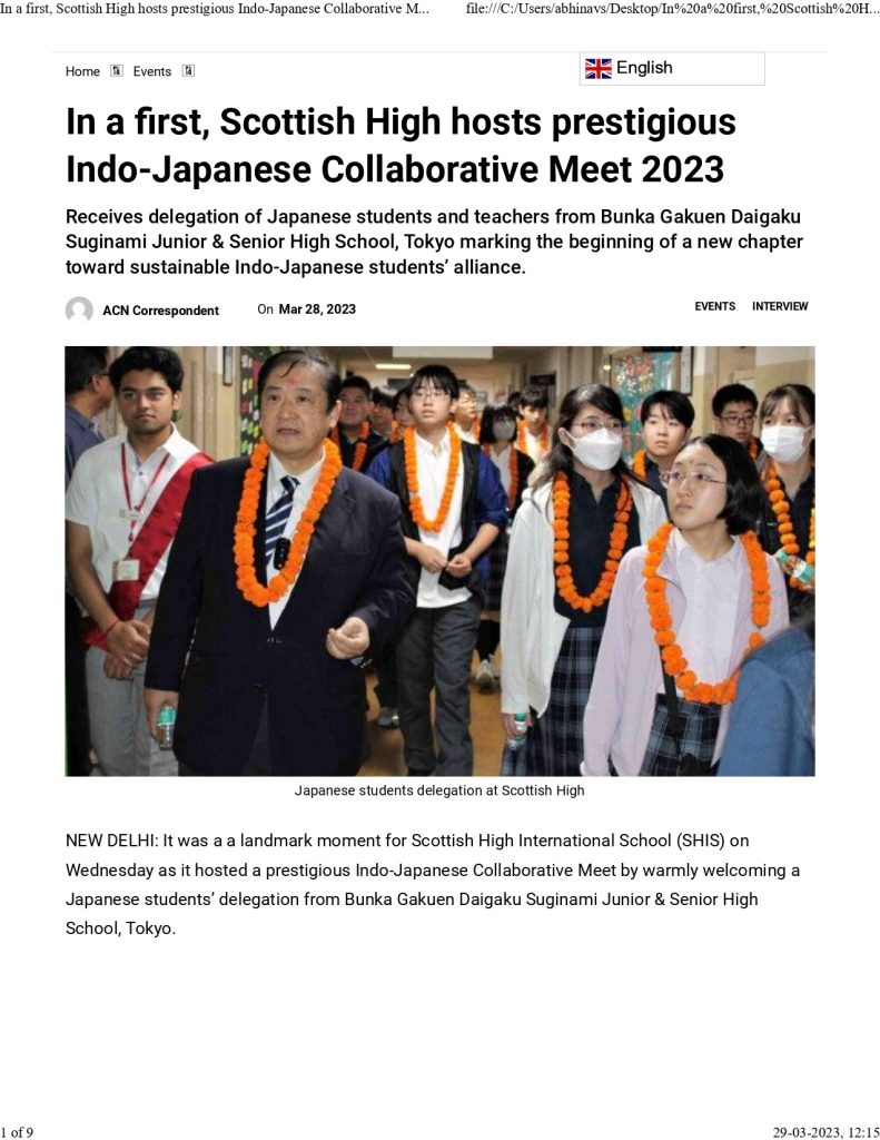 INDO-JAPANESE COLLABORATION MEET 2023