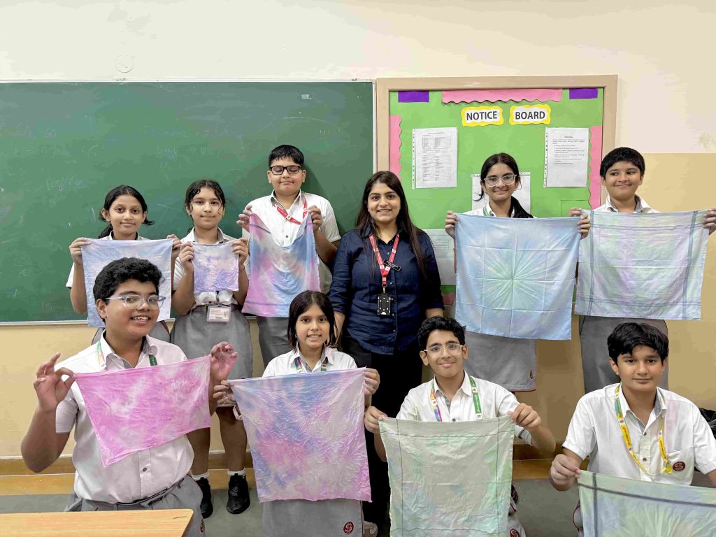 tie and die by students